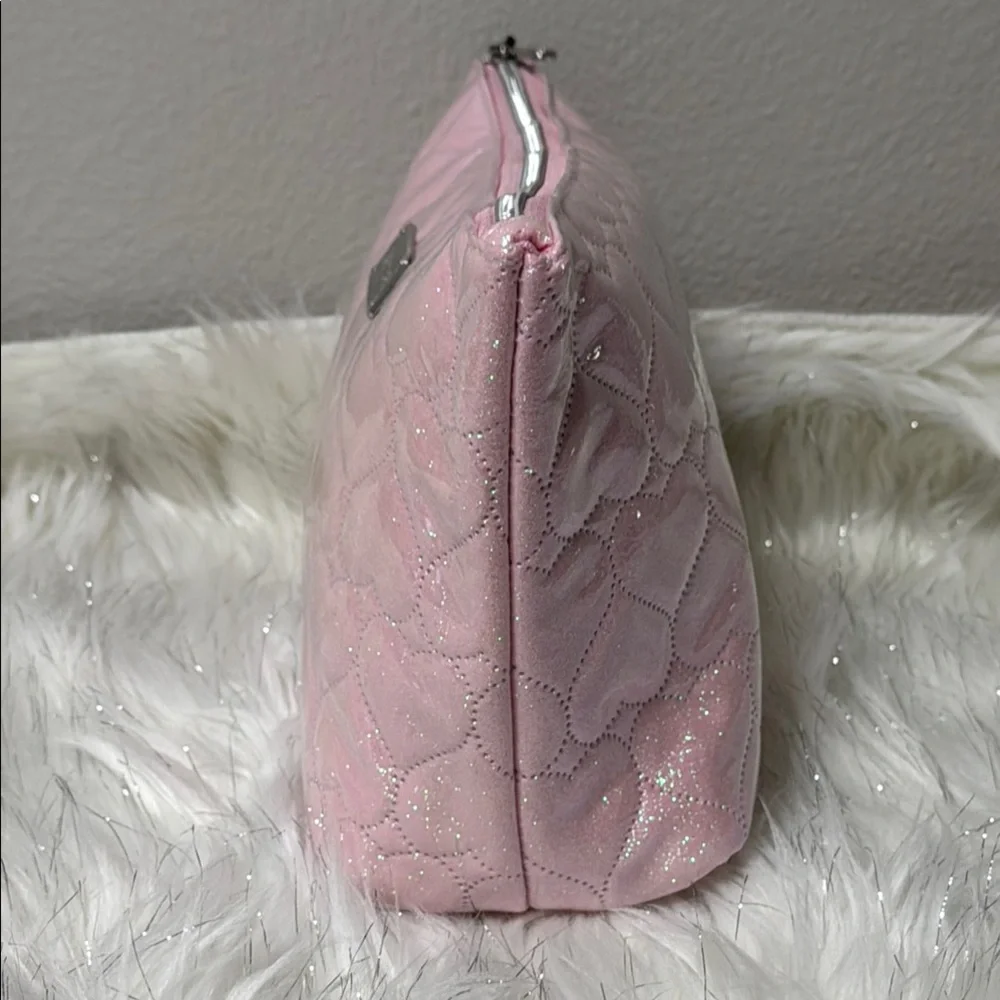 ✨ Bebe Glittery Pink Quilted Cosmetic Bag – Glam On the Go! ✨ - Picture 10 of 10